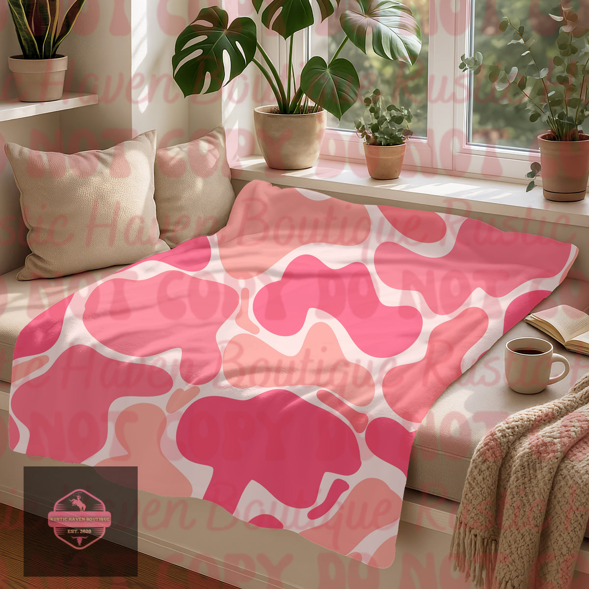 Pink Camo Blanket