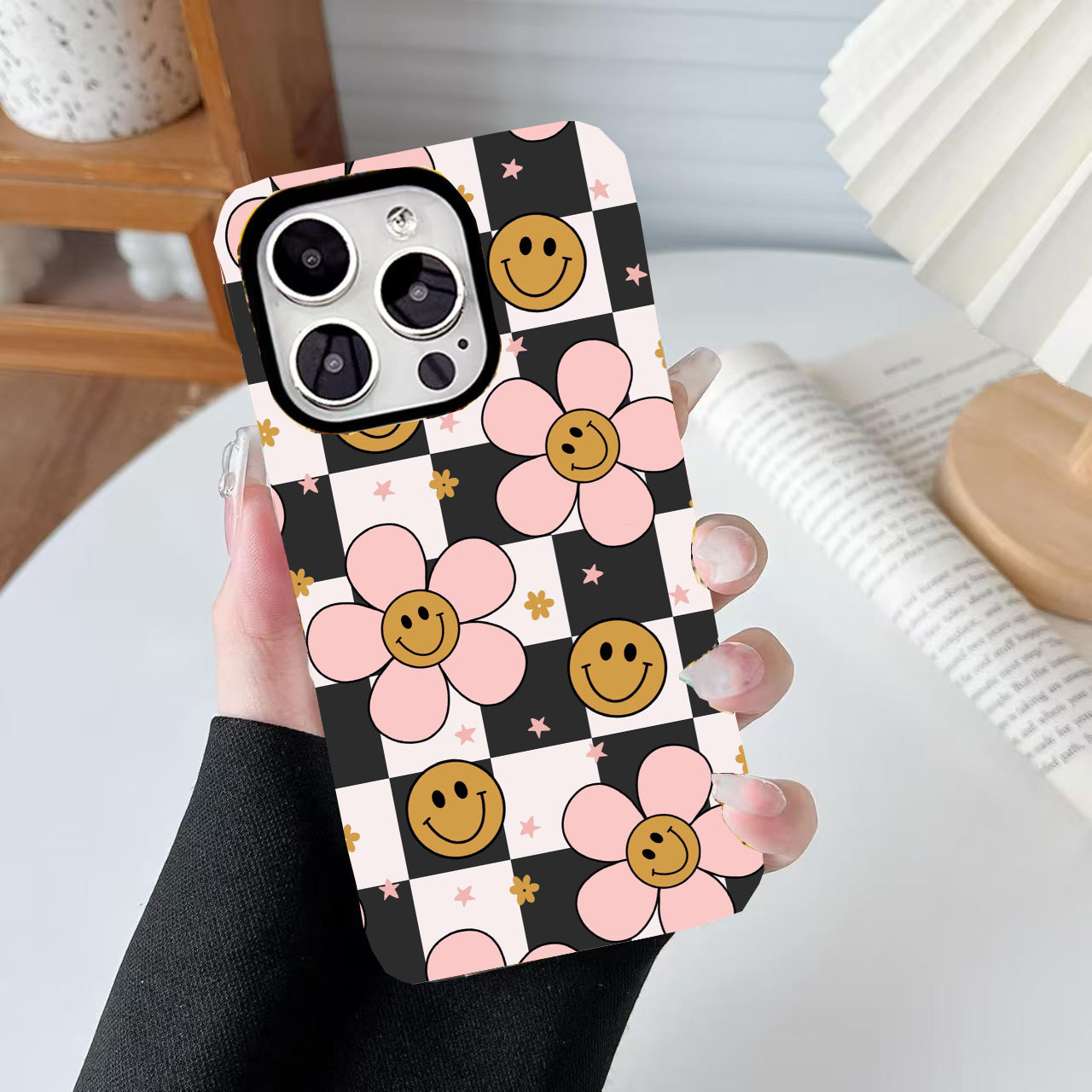 Checkered Floral Phone Case