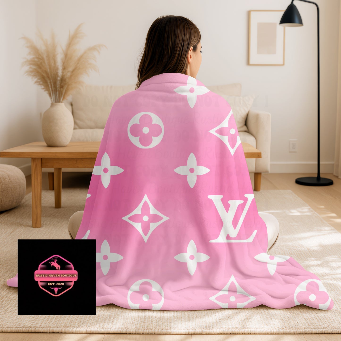 Modern Pink Pattern Blanket | Aesthetic Home Decor Throw