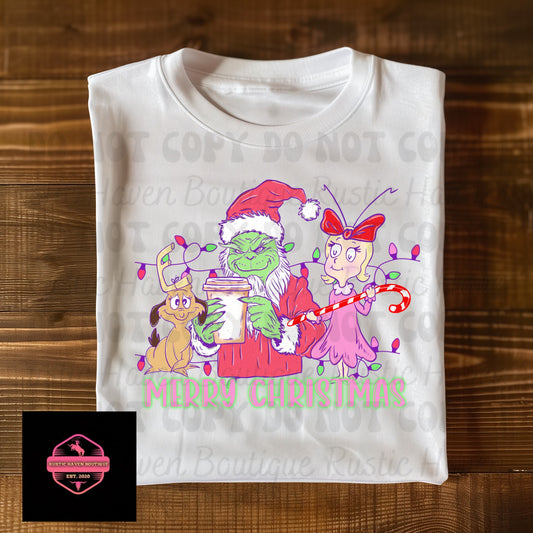 Cartoon Merry Christmas Tee & Sweatshirt