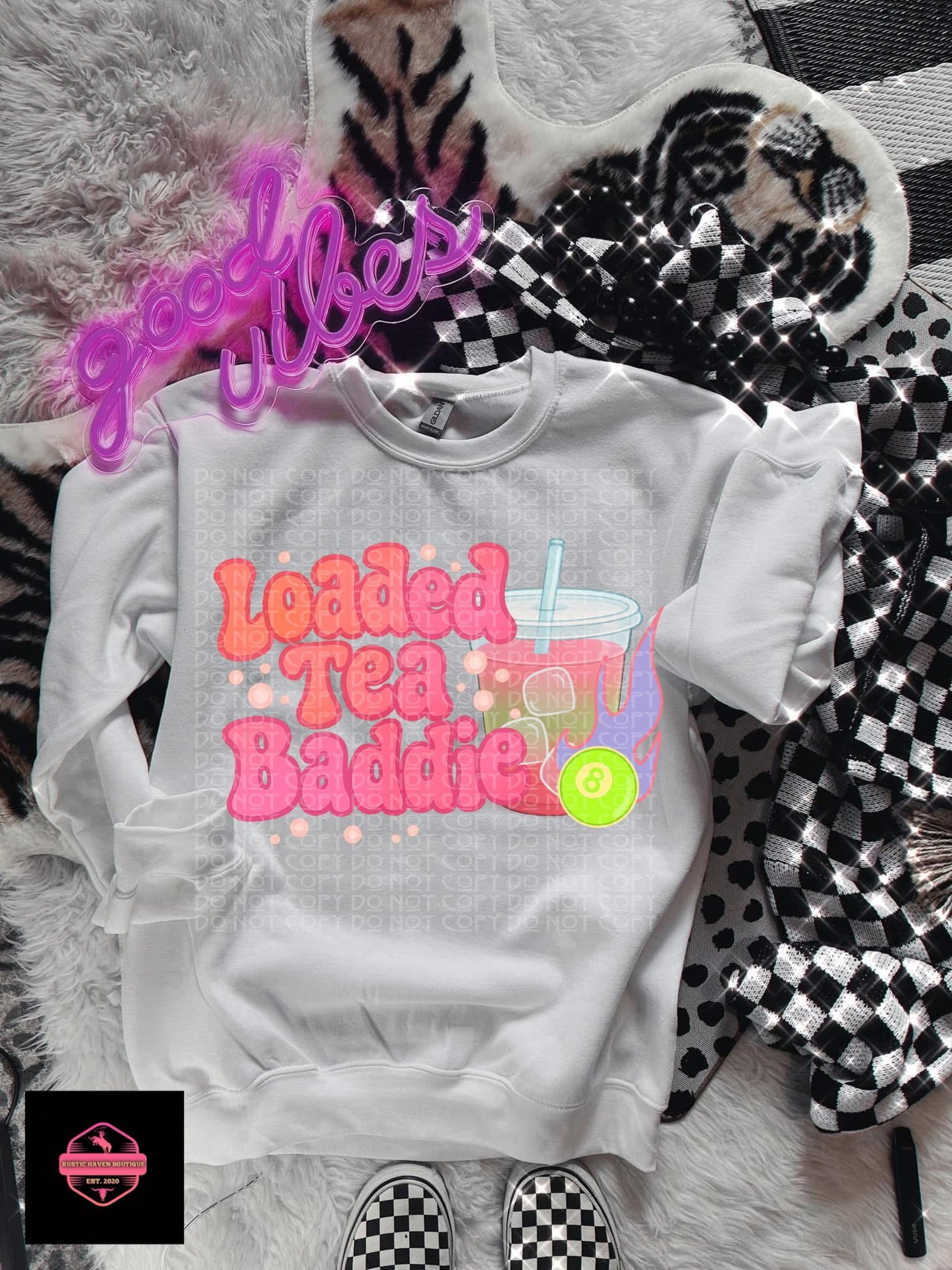 Loaded Tea Baddie Tee & Sweatshirt