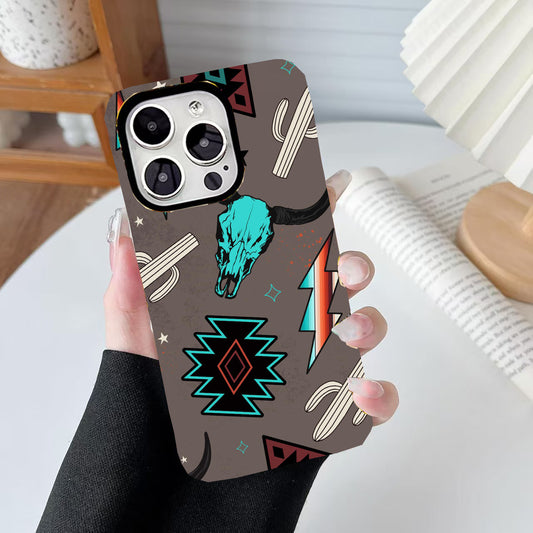 Turquoise Western phone case