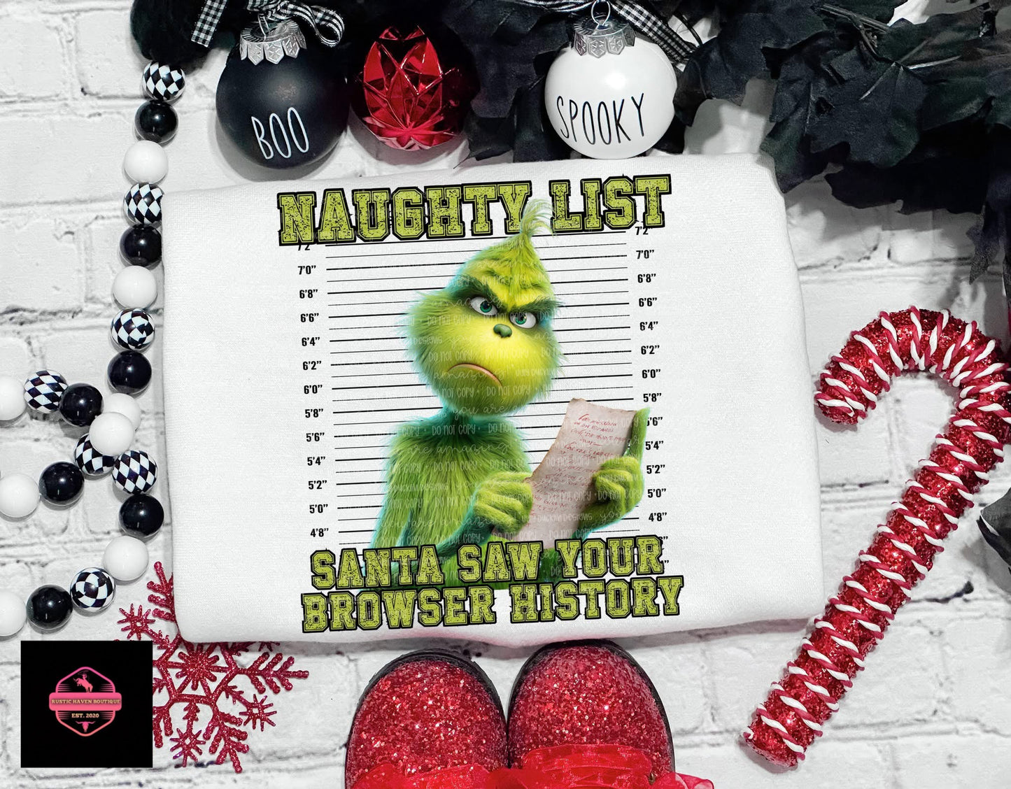 Naughty List- Santa Saw your Browsing History Tee & Sweatshirt