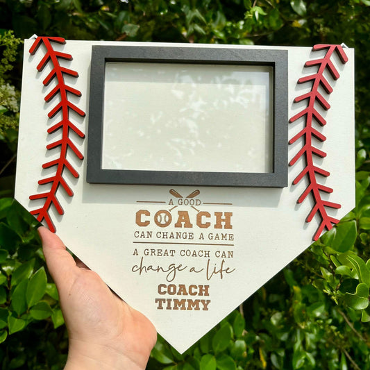 Custom Baseball Coach Photo Frame