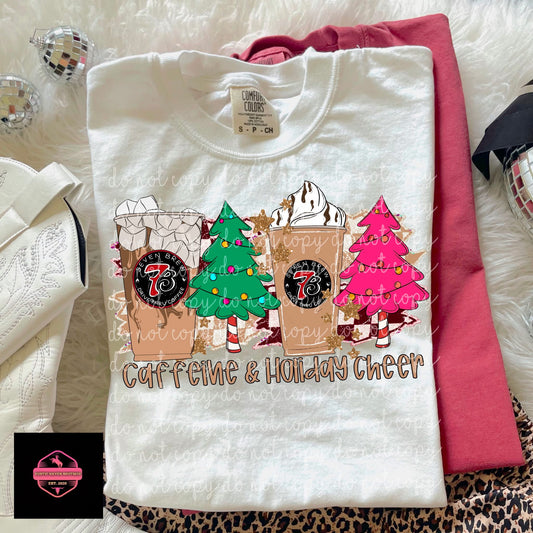 Caffeine & Holiday Cheer Tee & Sweatshirt