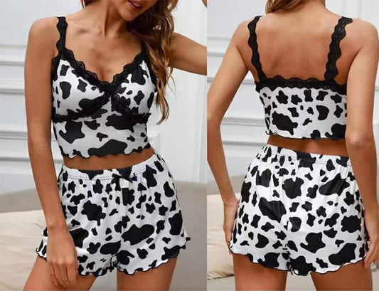 Cow Print PJ Set
