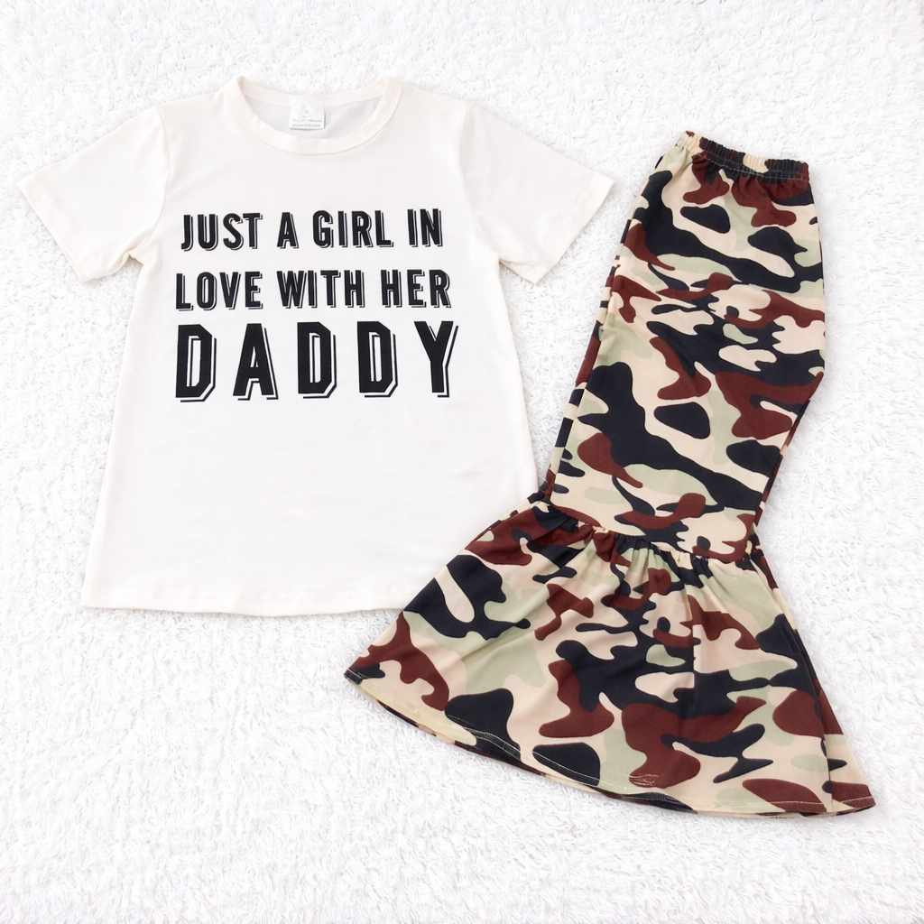 Loves Her Daddy Bellbottom Set
