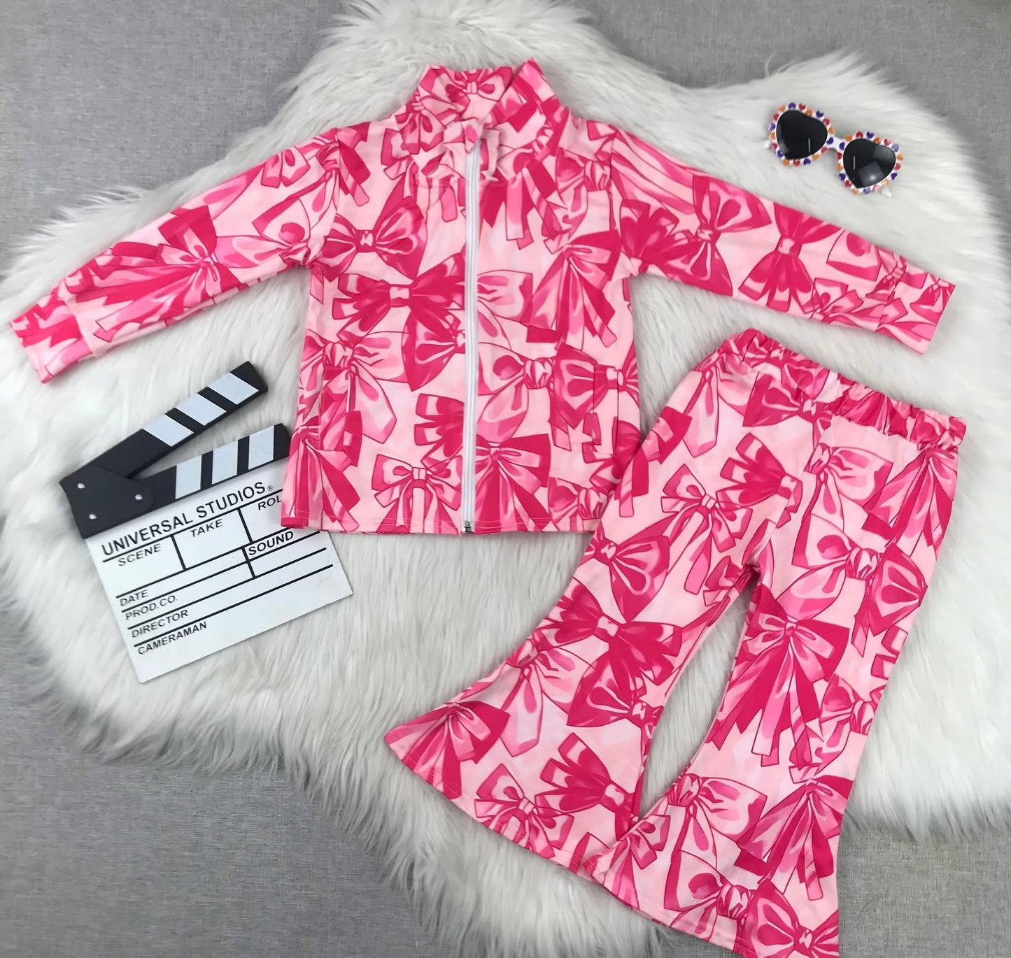 Big Pink Bow Yoga Set