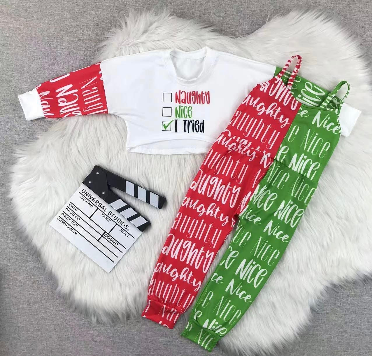 Naughty or Nice Honey Top Set