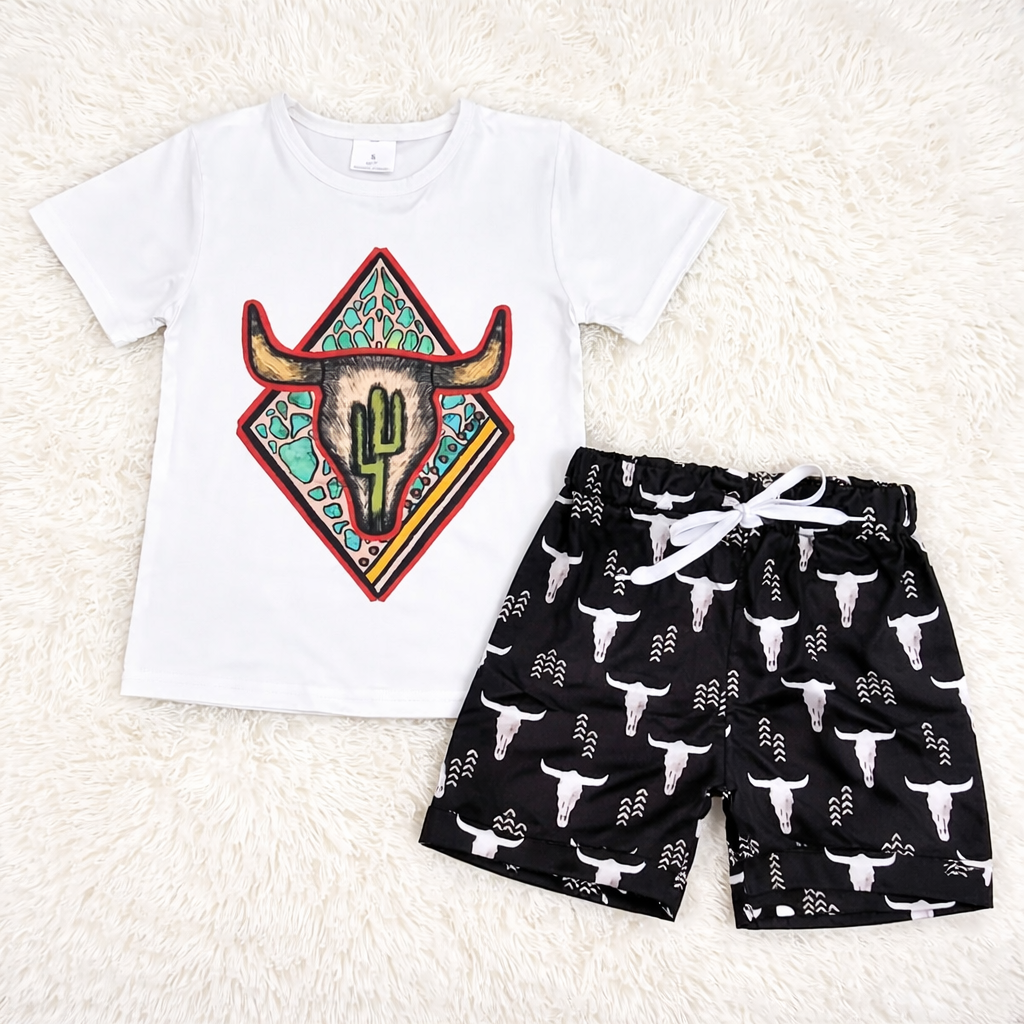 Desert Longhorn Short Set