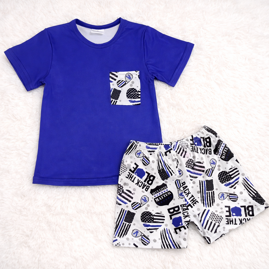 Blue Line Short Set