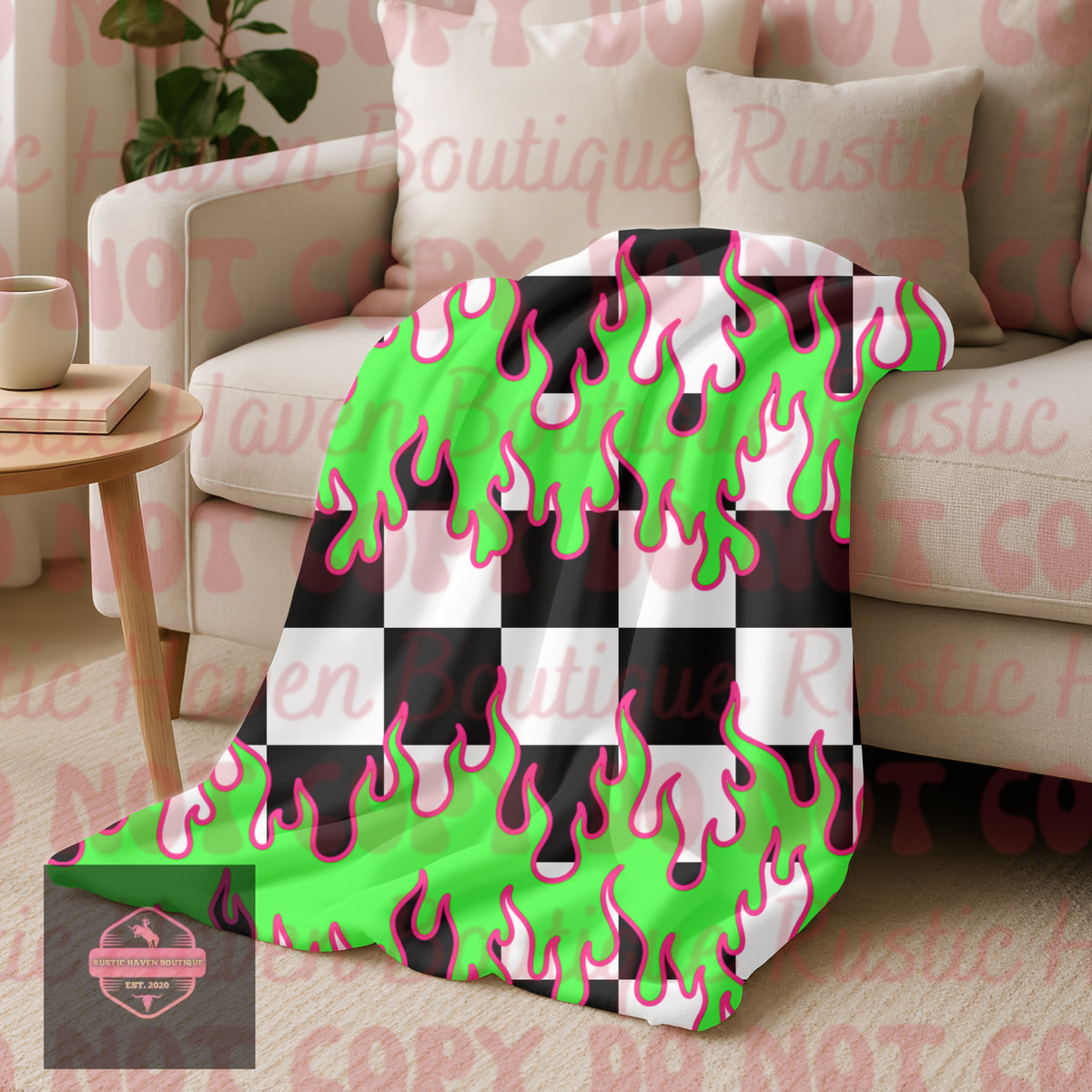 Neon Flame Blanket