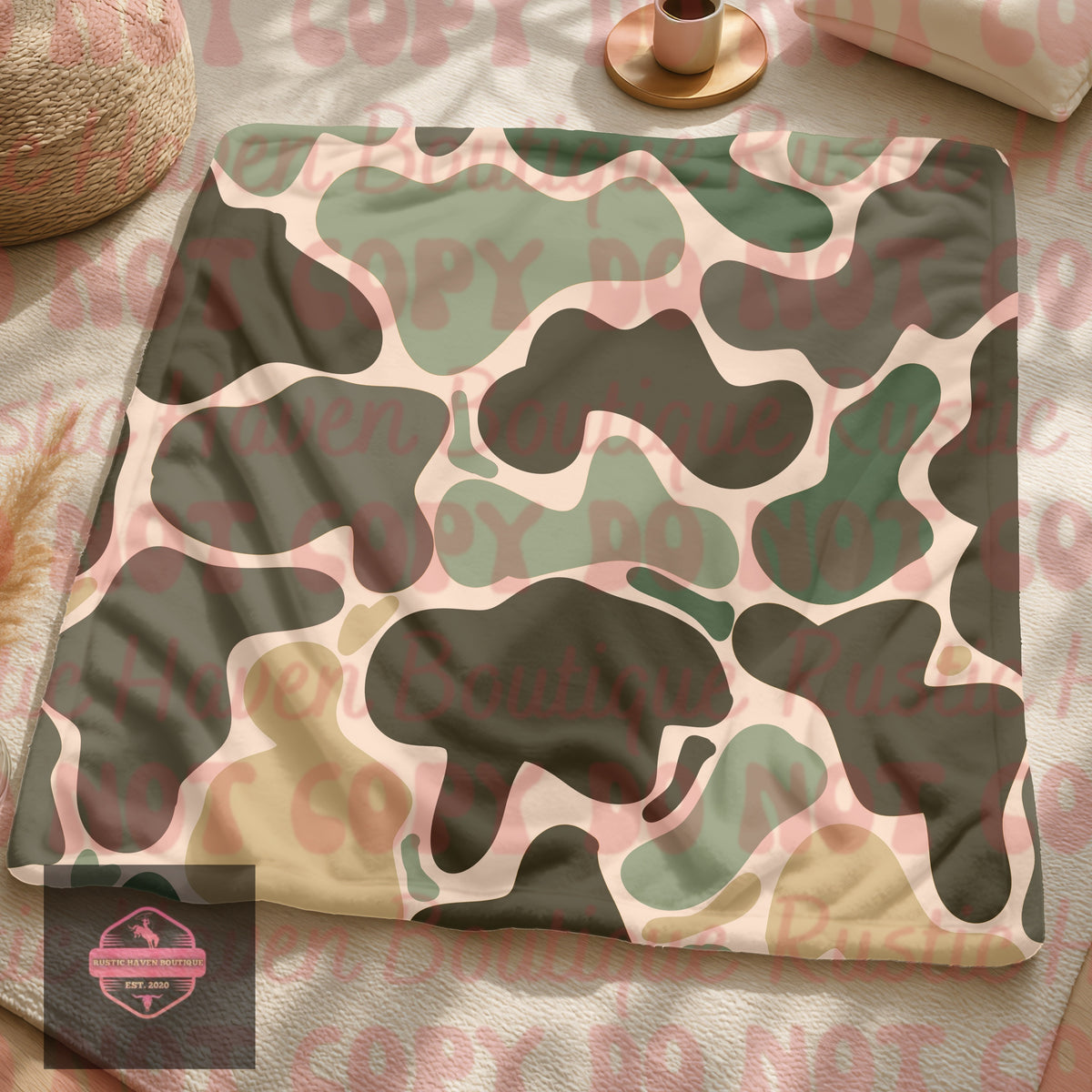 Green Camo Blanket