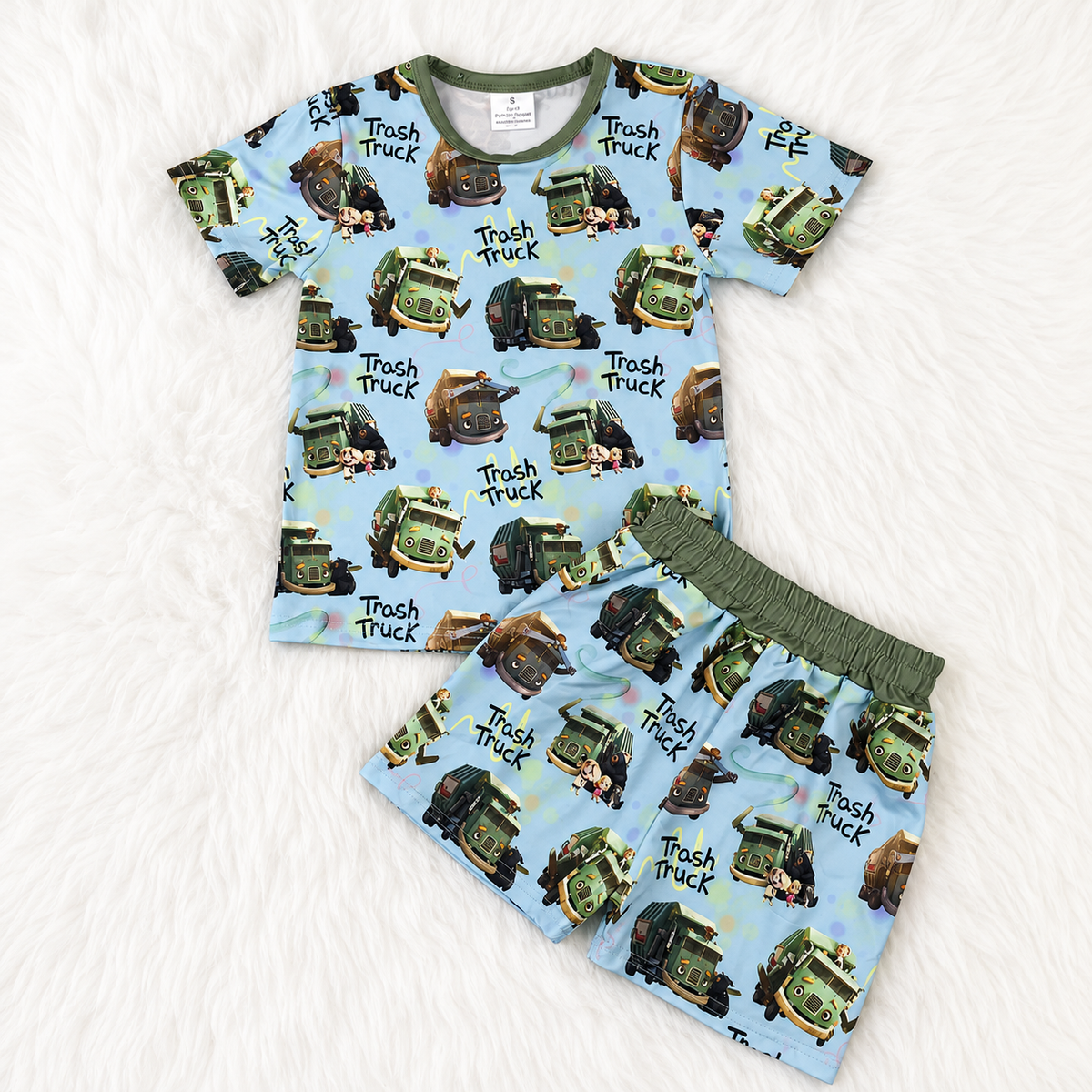 Trash Truck Short Set