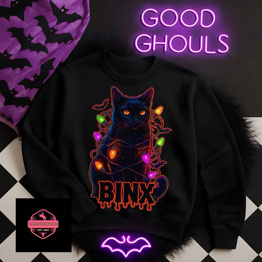 Black Cat Magic T-Shirt | Spooky Binx-Inspired Shirt