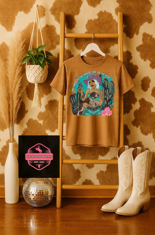 One Hand on The Hound Tee