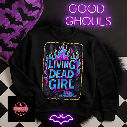 Living Dead Girl T-Shirt | Neon Gothic Halloween Design