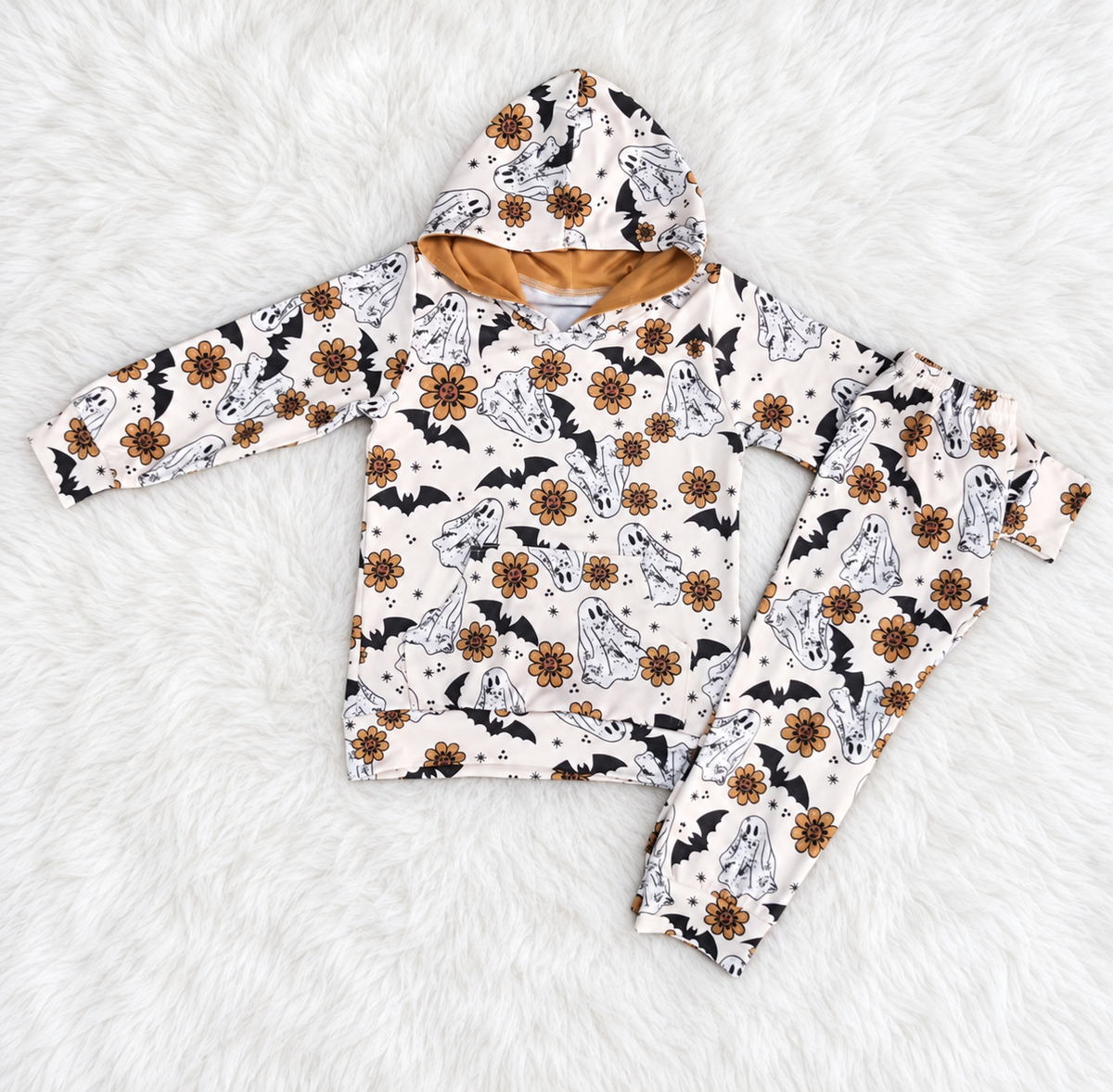 Floral Ghost Hoodie Set