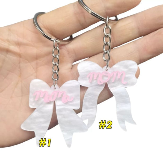Bow Mom Keychains
