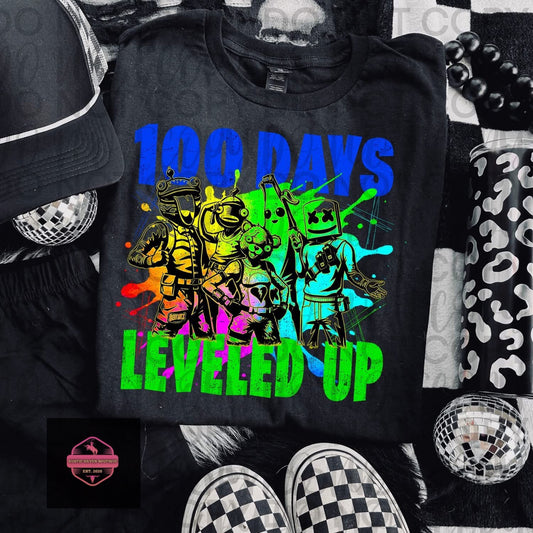 100 Days Leveled up Youth Tee