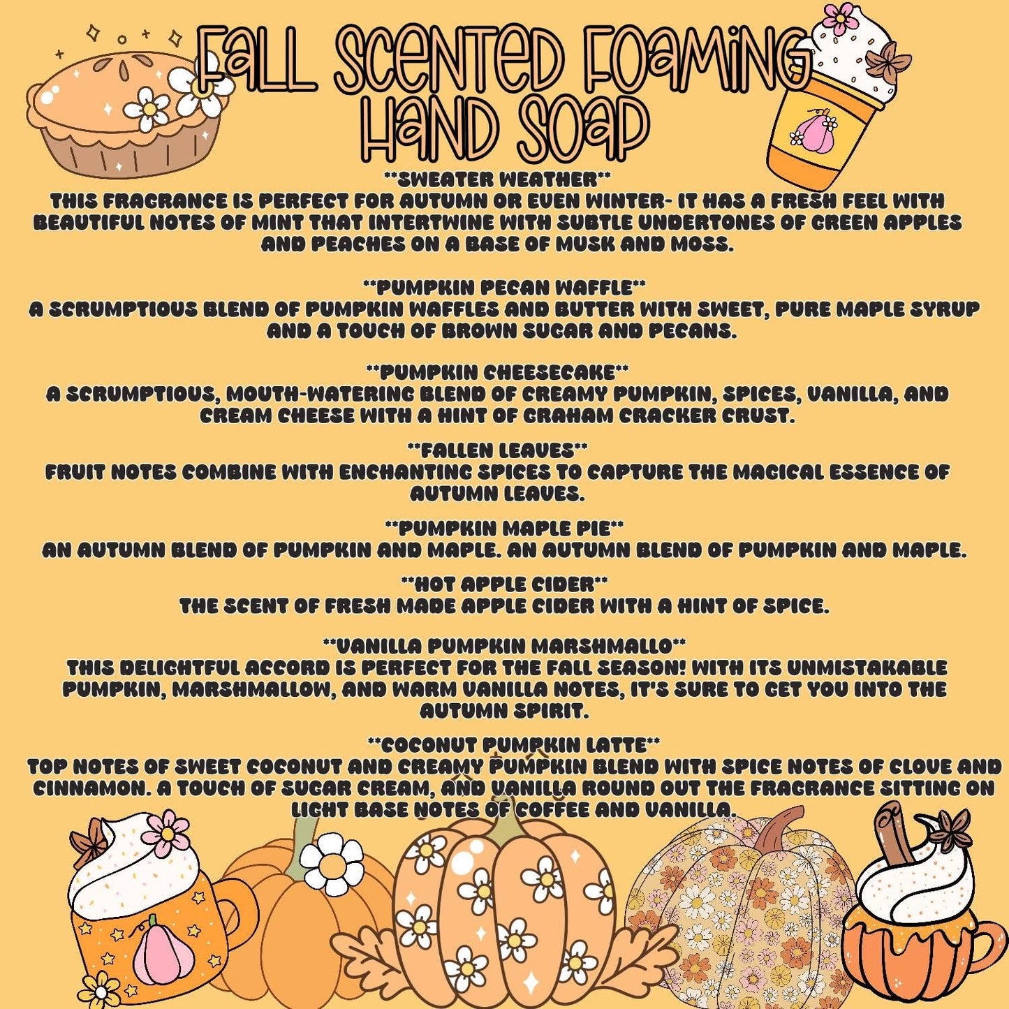Fall Edition-Scented Foaming Hand Soap