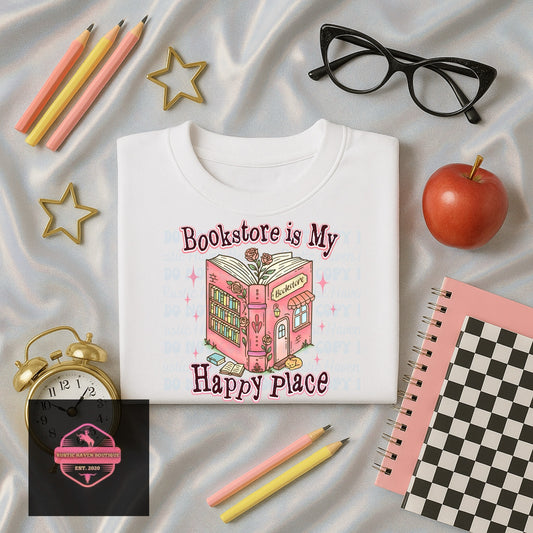 Book Store Is My Happy Place Tee