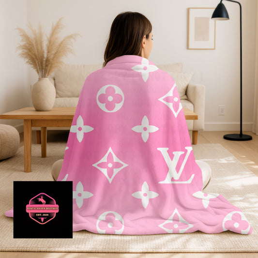 Modern Pink Pattern Blanket | Aesthetic Home Decor Throw