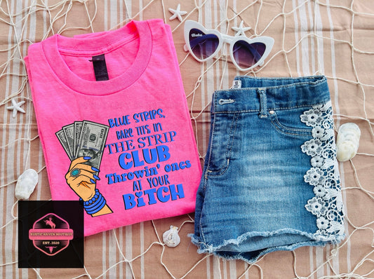 Blue Strips -Blue Print Tee