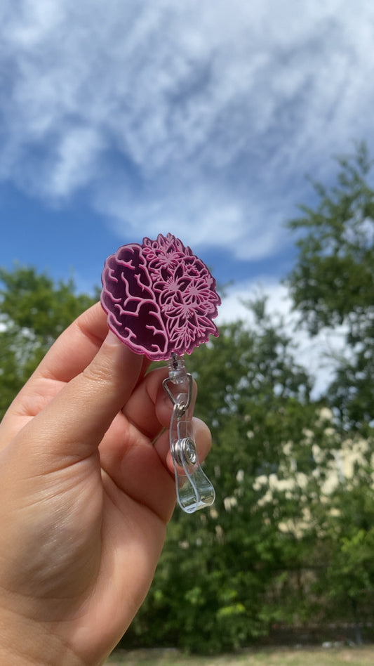 Holographic Brain Badge Reel