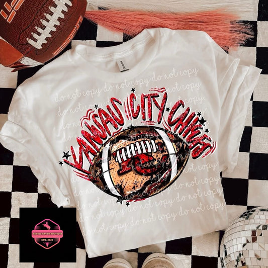Red & Yellow Football Fan Shirt | Kansas City Spirit Tee