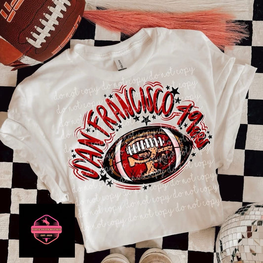 Red & Gold Football Fan Shirt | San Francisco Game Day Tee