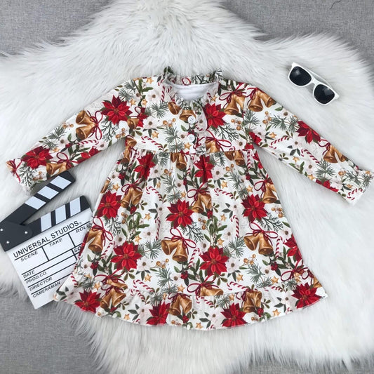 Poinsettias & Bells Dress
