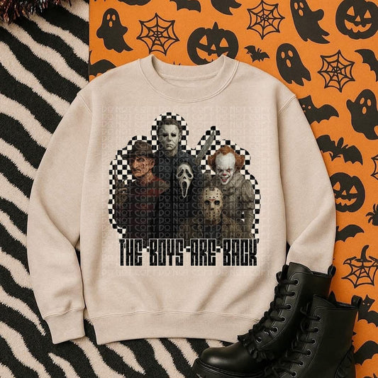 Horror Movie Characters Shirt | The Boys Are Back Graphic Tee