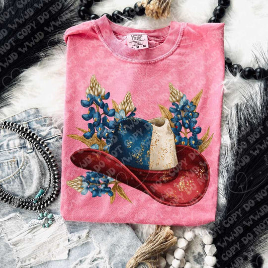Bluebonnet Cowboy Hat Tee