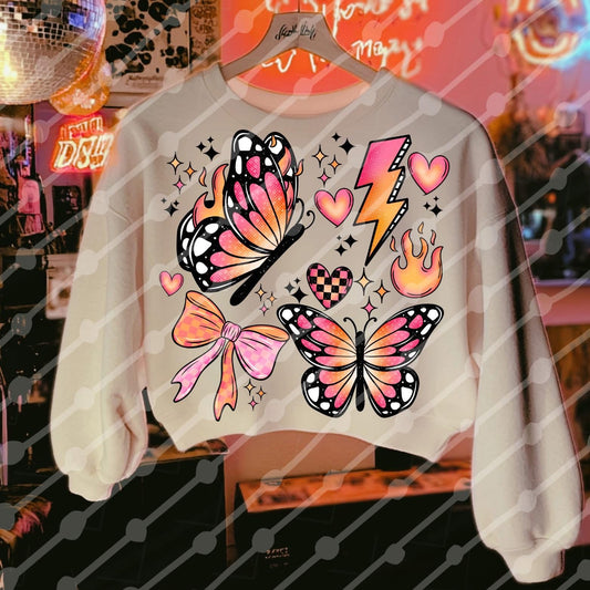 Neon Butterfly Tee