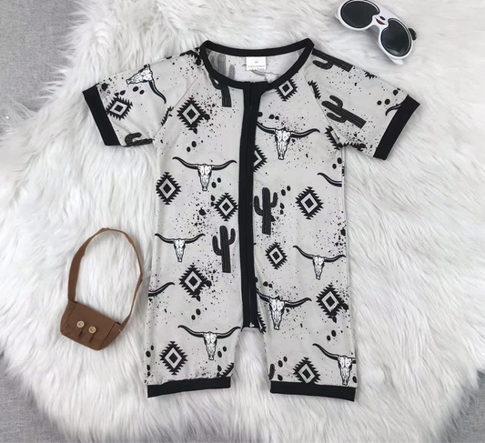 Western Skull Bamboo Shorties