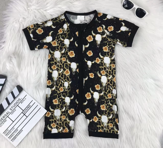 Floral Skull Bamboo Shorties