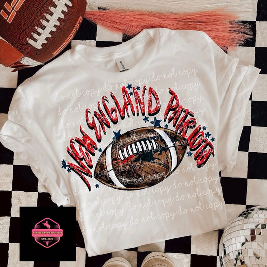 Patriot Pride Football Fan T-Shirt | Red White Blue Game Day Tee