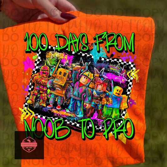 100 Days from Noob to Pro Youth Tee