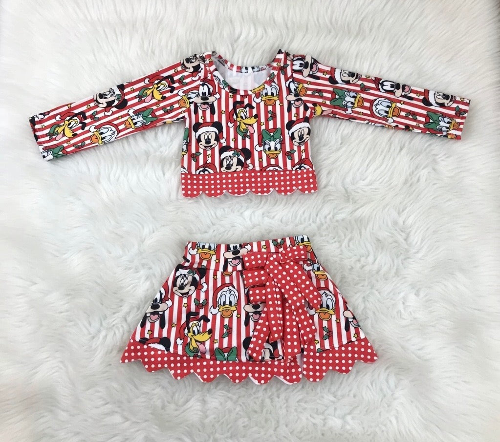 Clubhouse Christmas Skirt Set