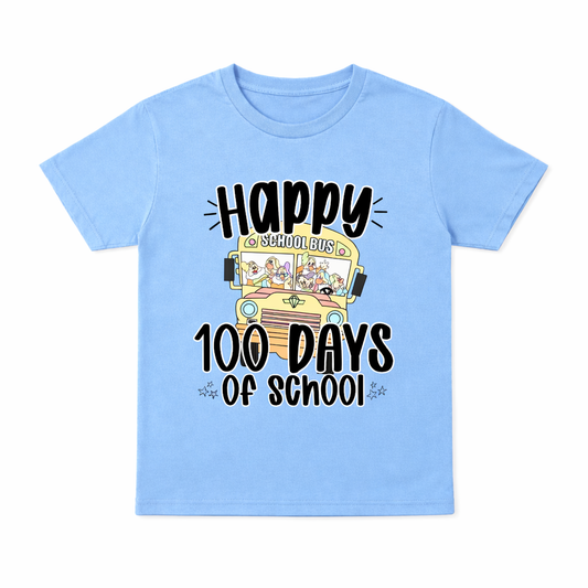 100 Days School Bus Youth Tee