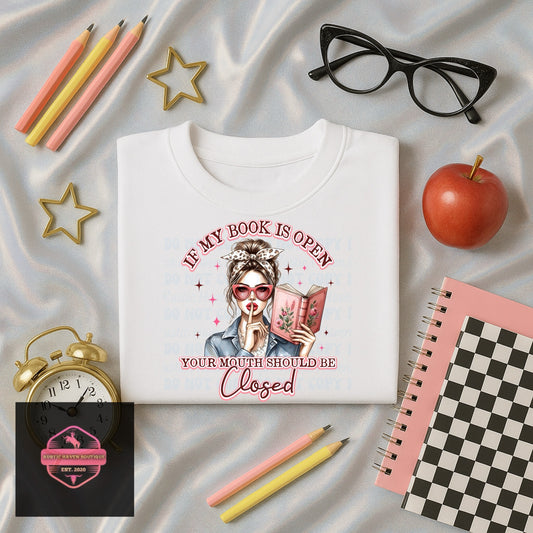 If My Book Is Open Tee