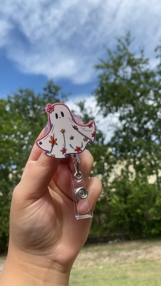 Floral Ghost Badge Reel