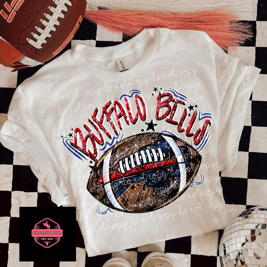 Red, White & Blue Football Fan Shirt | Buffalo Spirit Tee