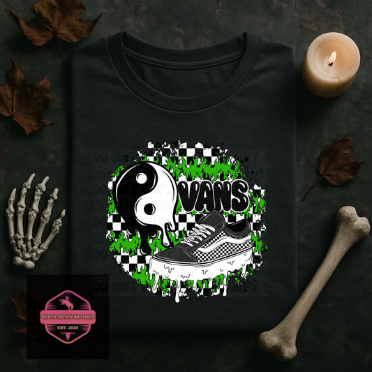 Green Vans Drip Kids Tee