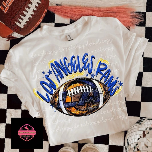 Blue & Gold Football Fan T-Shirt | Los Angeles Spirit Tee
