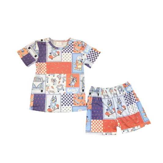 Patchwork Short Set