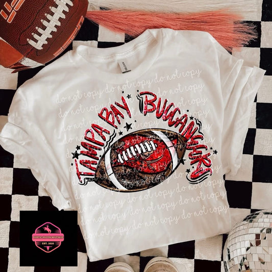 Red & Pewter Football Fan Shirt | Tampa Bay Game Day Tee