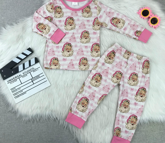 Pink Santa Bamboo Set