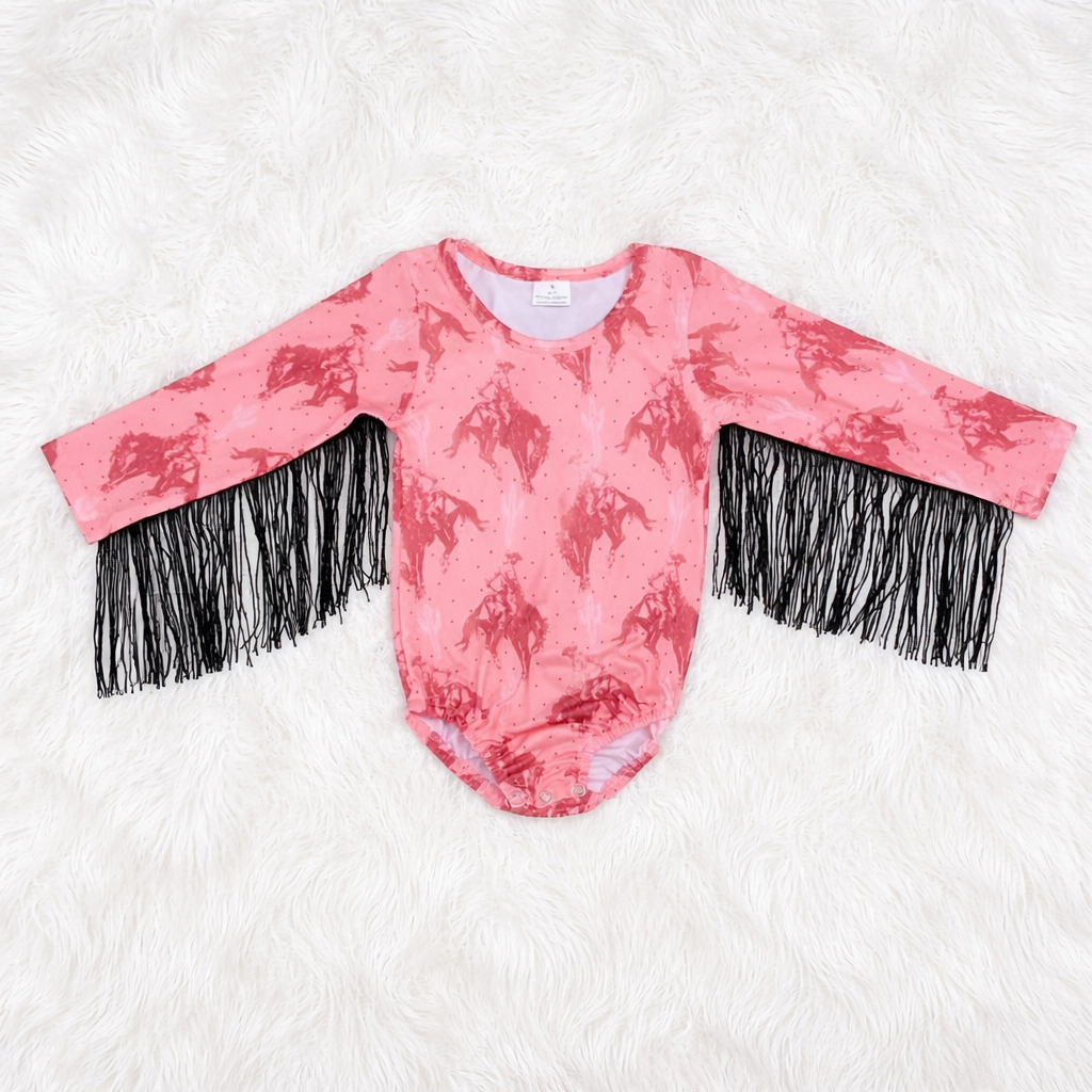 Pink Cowgirl Fringe Leo